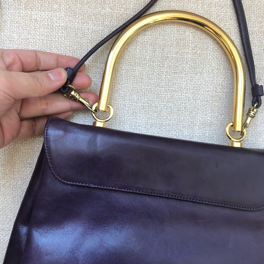 Joseph B Exclusive New York Purple Satchel Bag - Picture 6 of 8